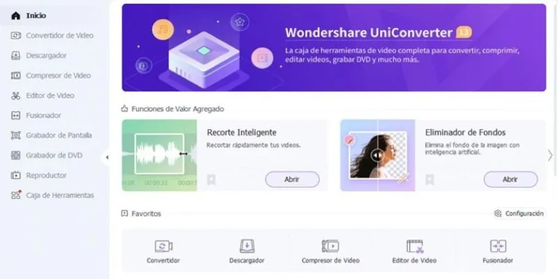 Wondershare UniConverter Interface