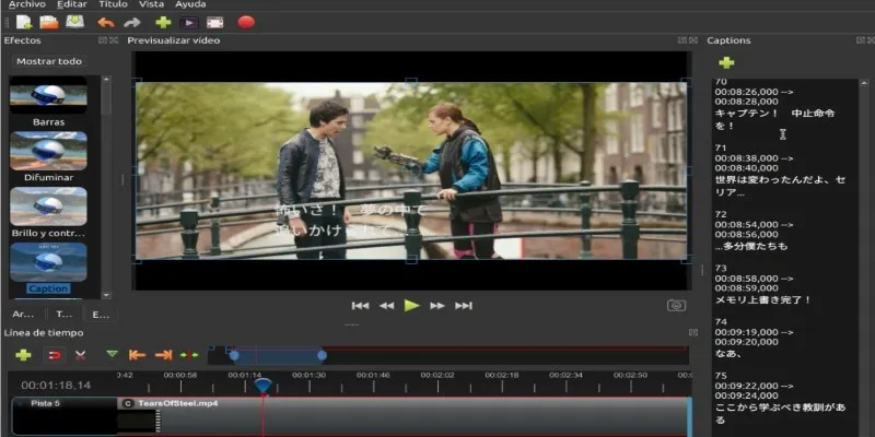 OpenShot Editing Interface