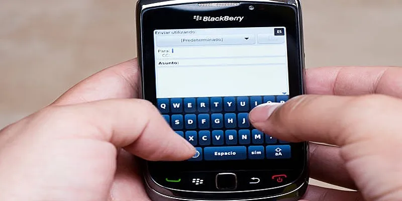 BlackBerry device showing video playback
