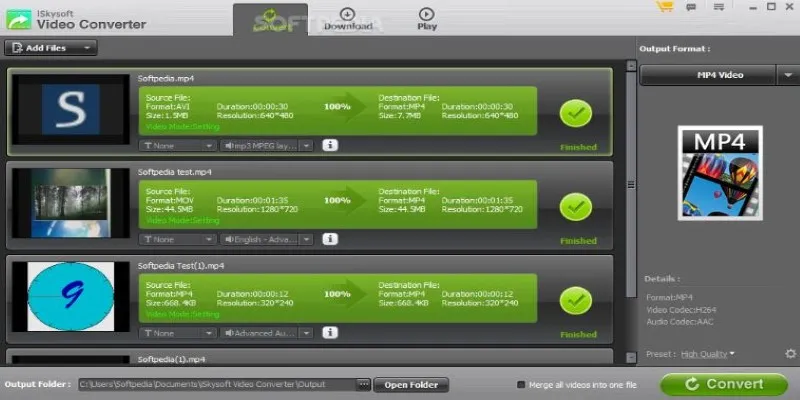 iSkysoft Video Converter Interface