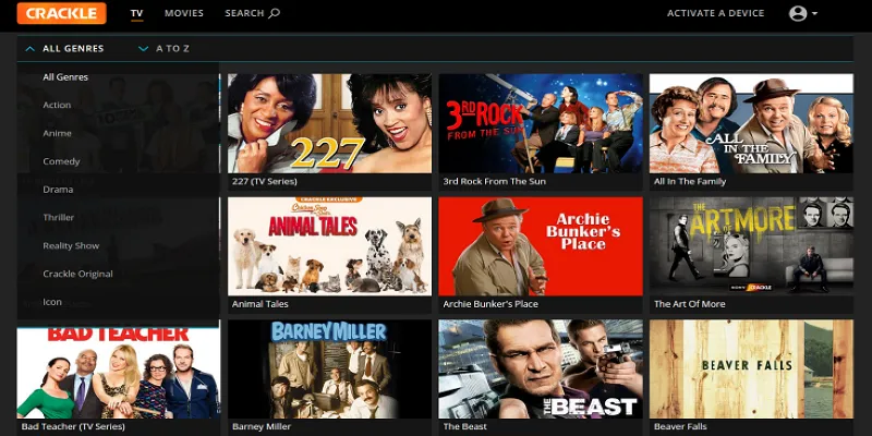 Watch free movies on Crackle, no sign-up needed