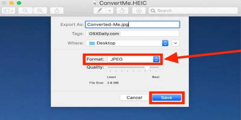 Mac Preview App for Image Conversion