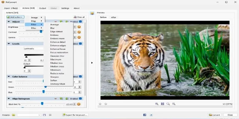 XnConvert Interface