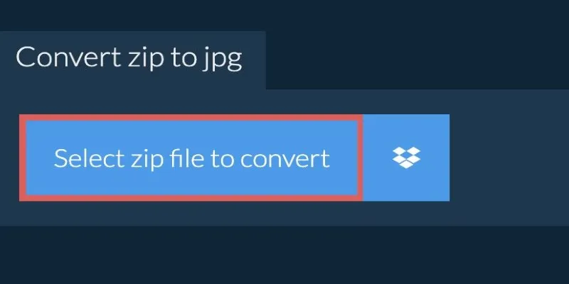 ZIP to JPG conversion process illustration