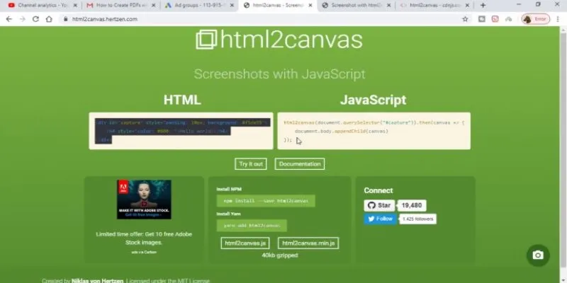 Programming libraries for HTML to JPG conversion