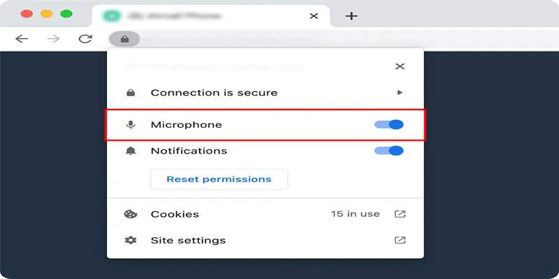 Microphone permission settings in browser