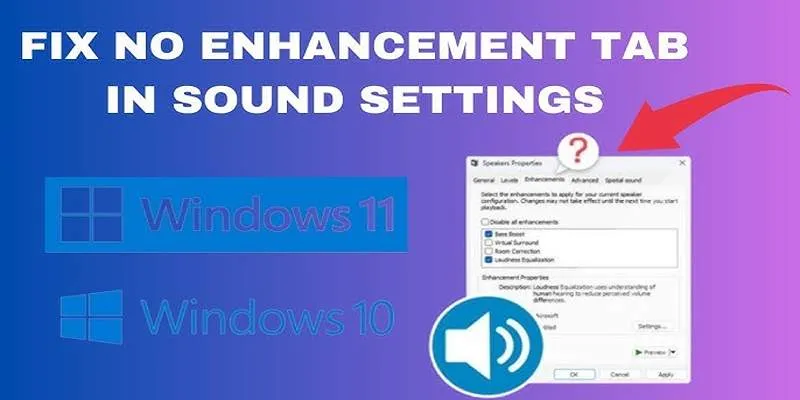 Audio enhancements settings
