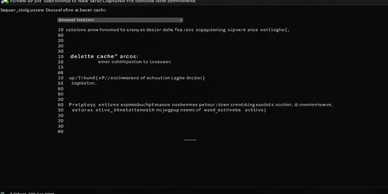 Clearing cache instructions
