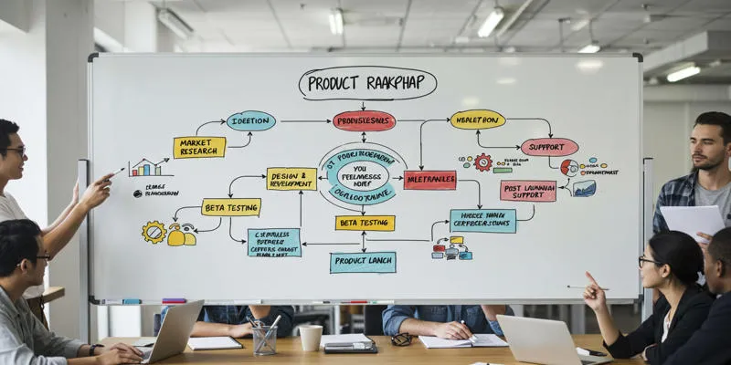 Illustration of a product roadmap