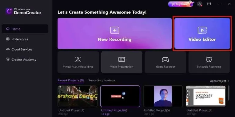 Wondershare DemoCreator Interface