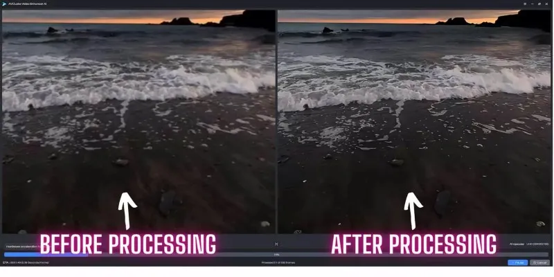 AVCLabs Video Enhancer AI Interface