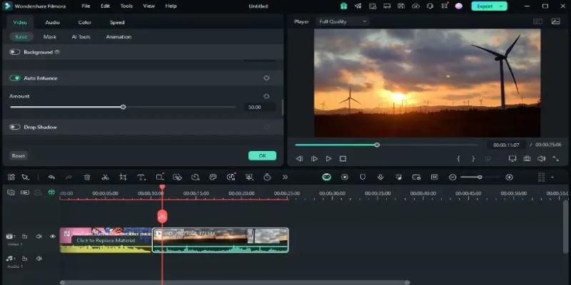 Filmora Crop Tool