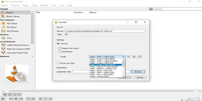 VLC Media Player Interface