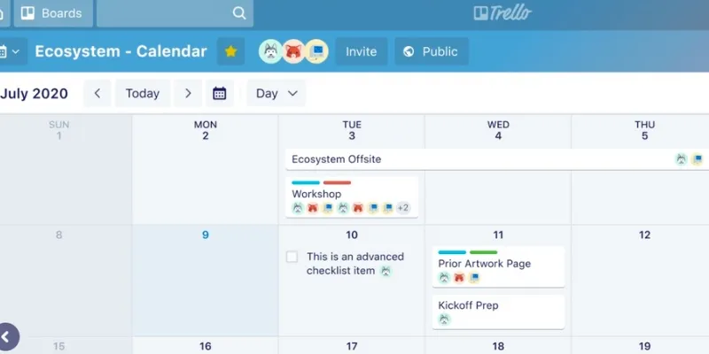 Trello Calendar View
