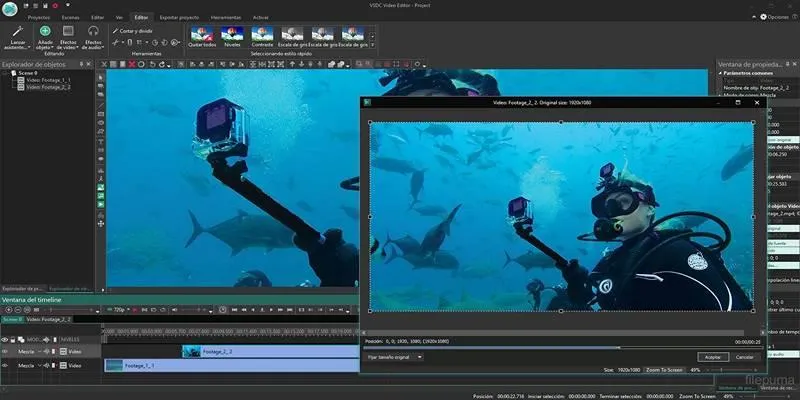 VSDC video editor interface