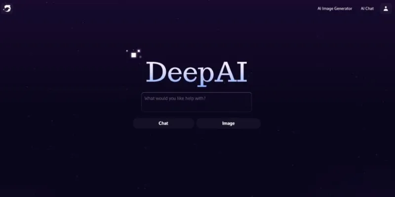 DeepAI interface and abstract image generation
