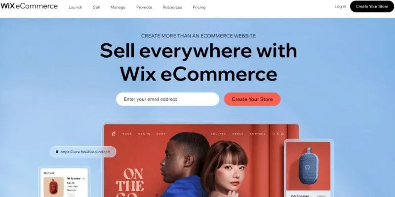 Wix eCommerce platform interface