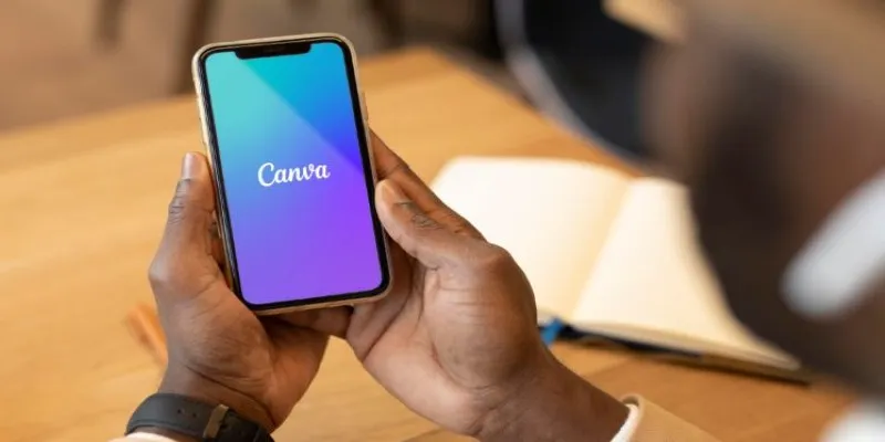 A sample design interface of Canva showcasing its drag-and-drop feature