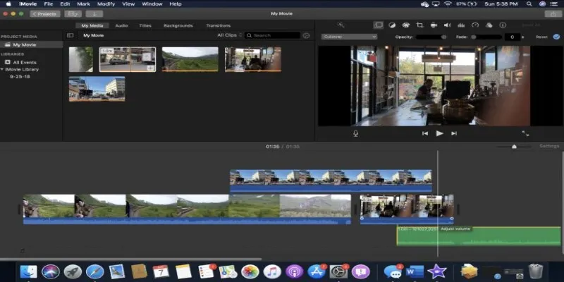 iMovie Interface