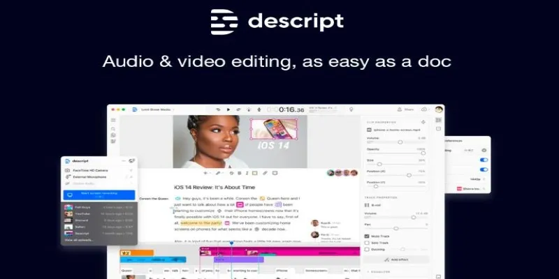 Descript Editing
Interface