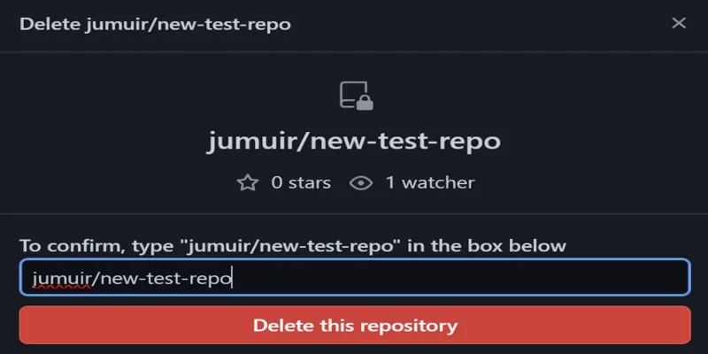 GitHub Repository Deletion