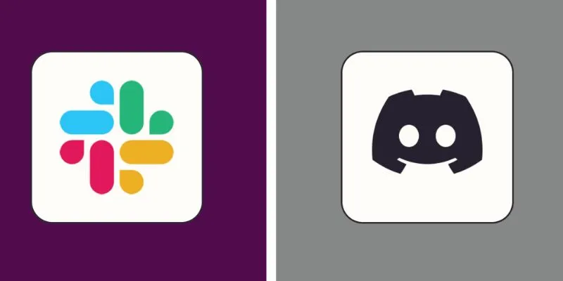 Comparison of Slack and Discord interfaces