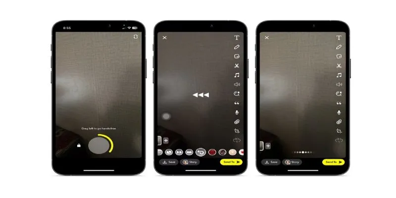 Snapchat reverse video filter