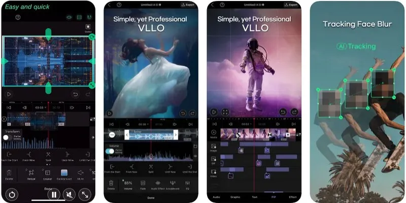 VLLO Video Editor Interface