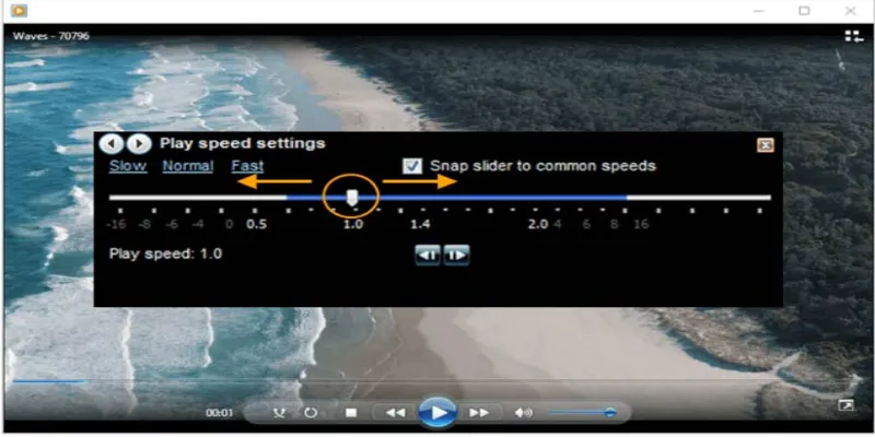 Slowing down video playback