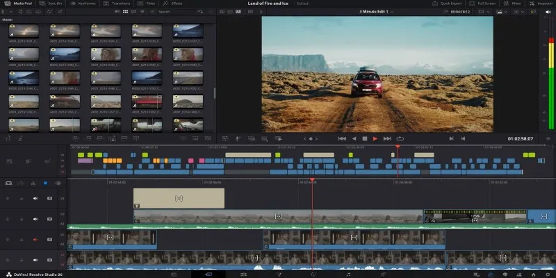 DaVinci Resolve Interface