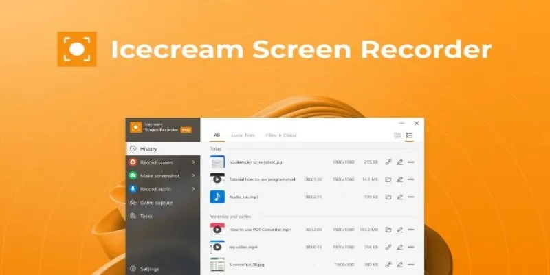 Icecream Screen Recorder Interface