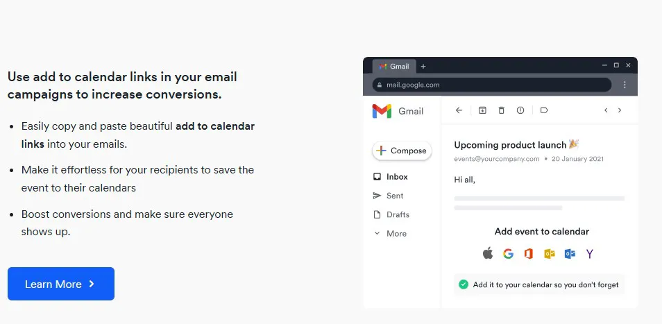 Email Link for Reminders