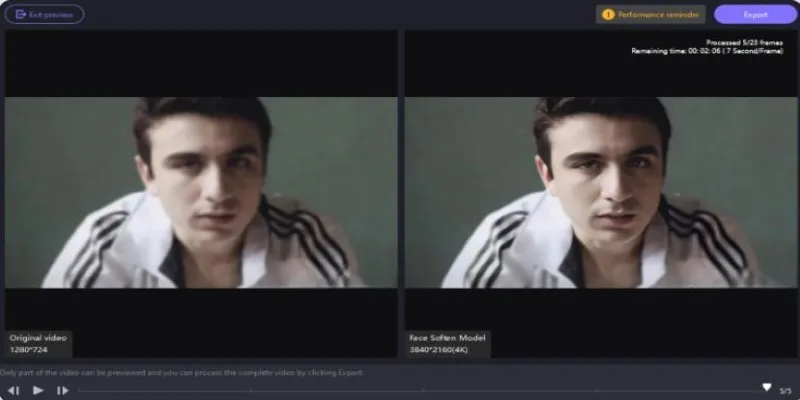 Video enhancement tools interface