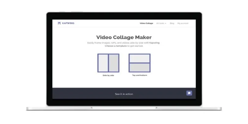 Kapwing Video Collage Editor Interface