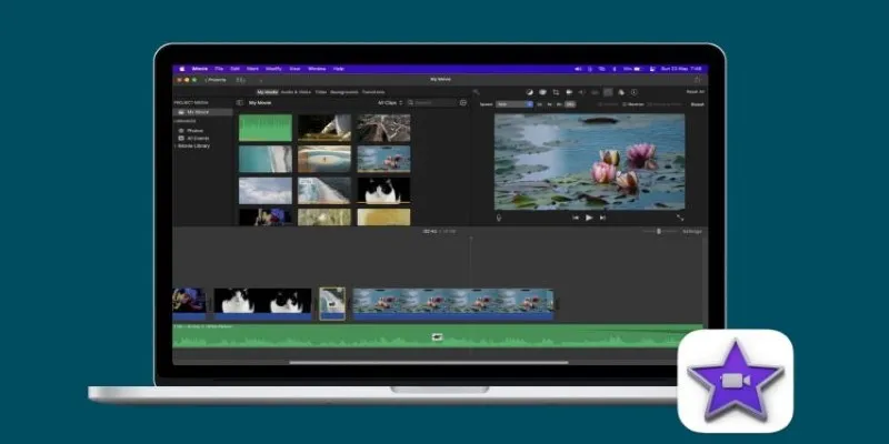 iMovie editing interface