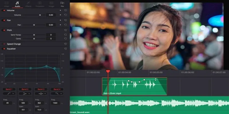 DaVinci Resolve Fairlight Interface