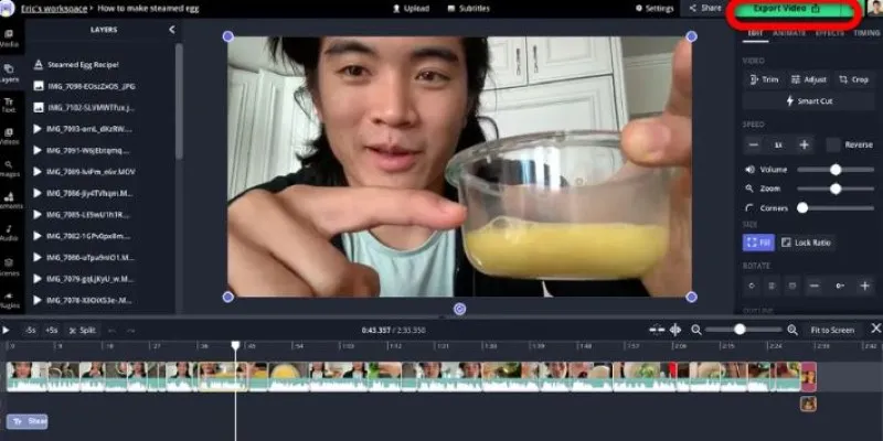 Shotcut Export Screen