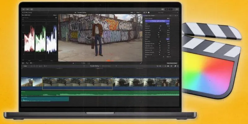 Final Cut Pro interface on a Mac screen
