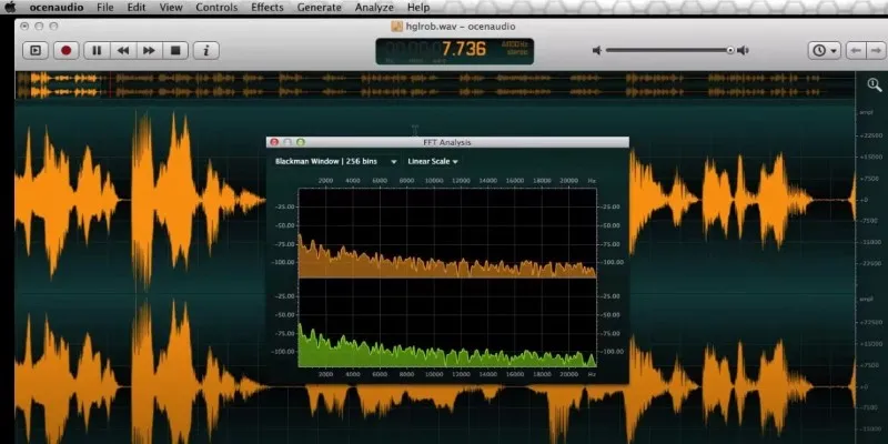 Audacity audio editing software interface