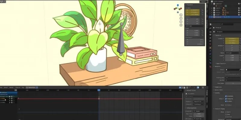 Blender with Grease Pencil feature