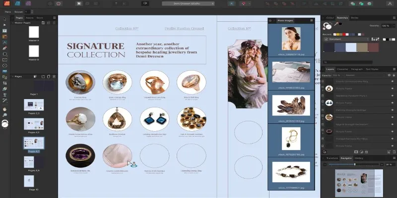 Affinity Publisher Interface