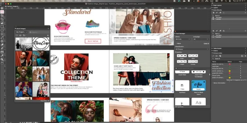 QuarkXPress Interface