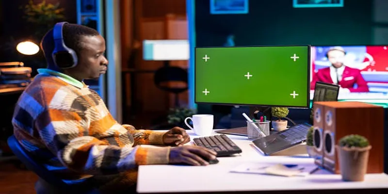Green screen setup example