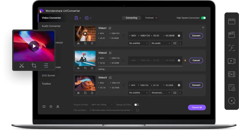 Wondershare UniConverter Interface