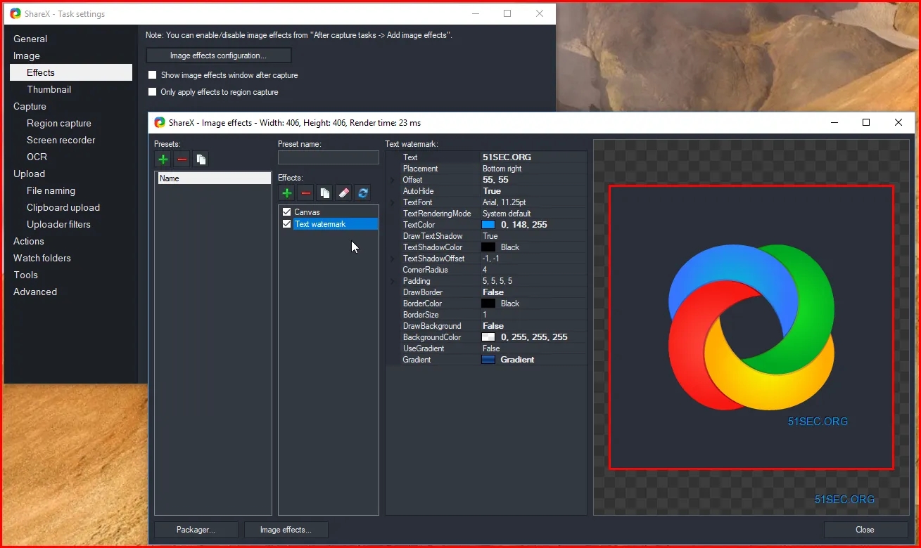 ShareX Interface