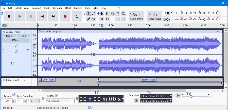 Audacity Interface