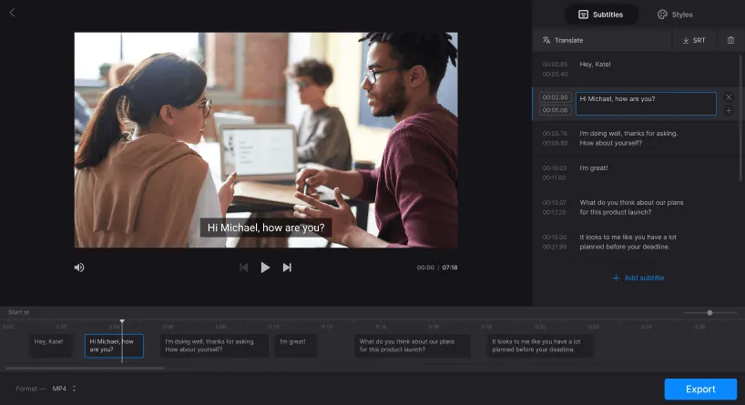 Open Subtitles in VLC