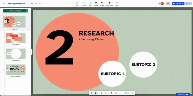 Adding New Frames in Prezi