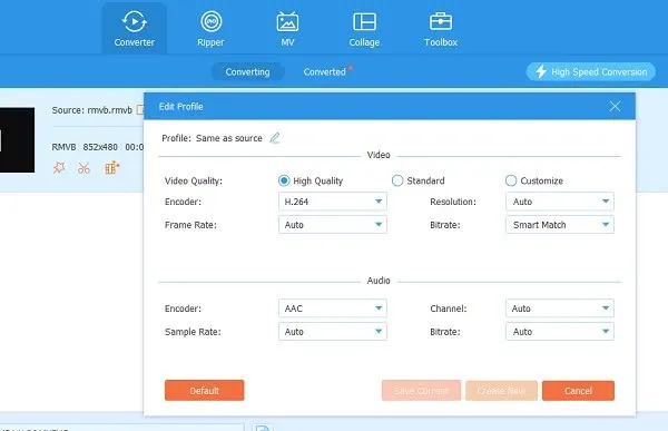 Standalone RMVB Converter Software Interface