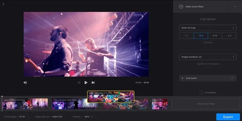 Video Combiner interface
